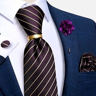 Luxury Purple Gold Striped-29