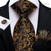 Luxury Black Gold Floral