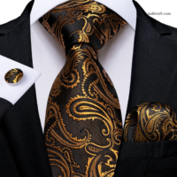 Luxury Black Gold Paisley