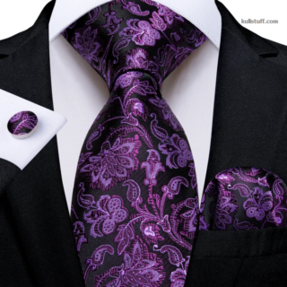 Luxury Black Purple Floral