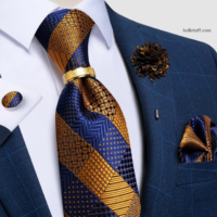 Luxury Blue Yellow Plaid