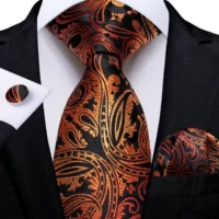 Luxury Burnt Orange Paisley