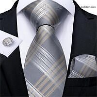 Grey Silver Striped