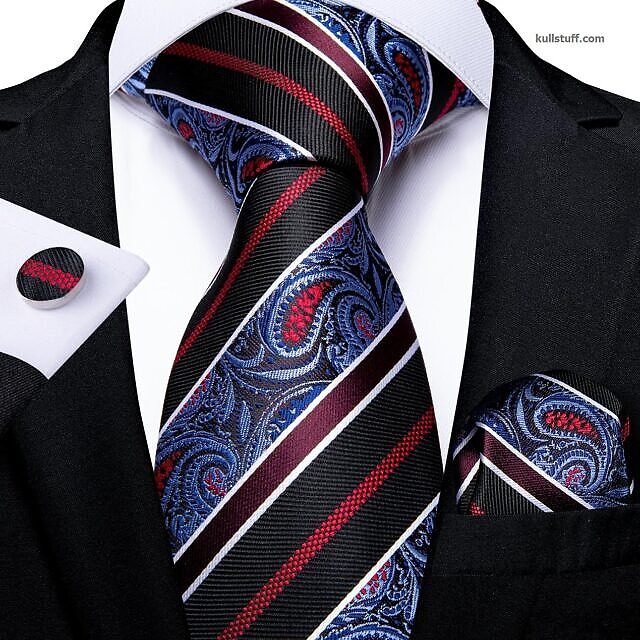 Luxury Black Red Paisley