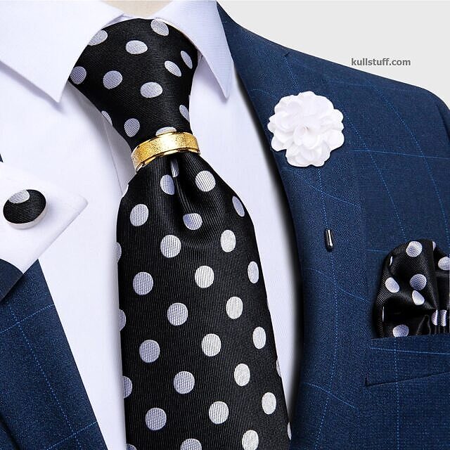 Luxury Black White Polka Dot