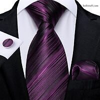 Luxury Solid Purple Striped