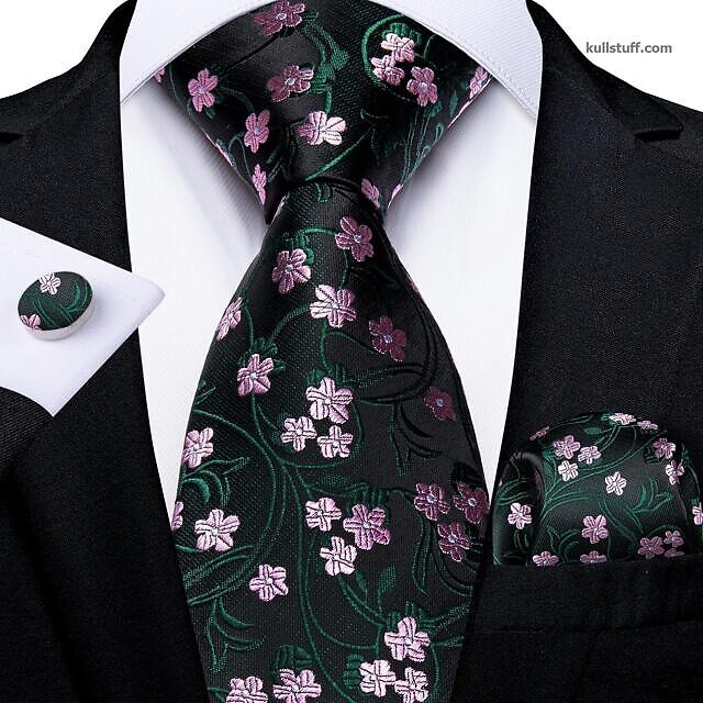 Luxury Black Pink Floral