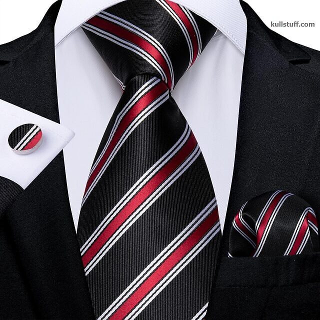 Luxury Black Red Striped