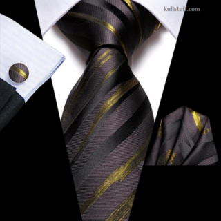 Luxury Black Gold Striped-V330