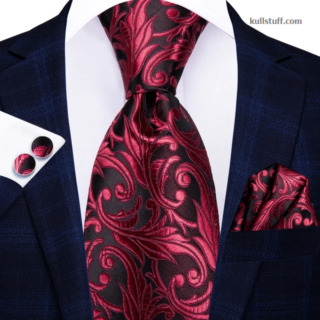 Luxury Black Red Paisley