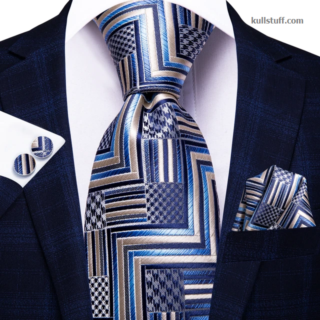 Luxury Blue Plaid Striped-V320