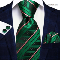 Luxury Green Pink Striped-V180