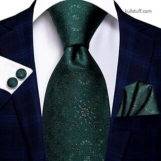 Luxury Green Black Paisley necktie